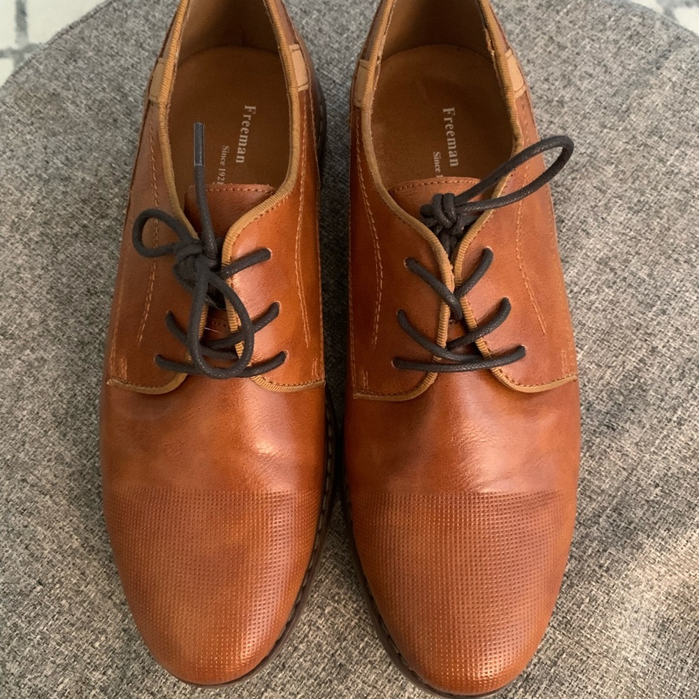 Brown Leather Oxford Dress Shoes